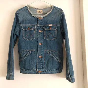 Wrangler x BEAMS 40주년 콜라보 노카라 데님 자켓 M