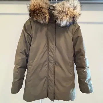 PYRENEX 피레넥스/BORDEAUX/퍼 달린 다운/36/카키