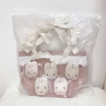 MerryJenny 마론 크림 ribbon 핸들 미니 토트백