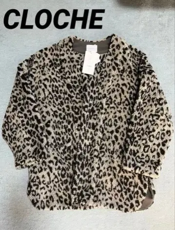 CLOCHE 레오파드 무늬 플리스 자켓