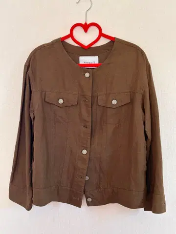 브라운 노카라 자켓