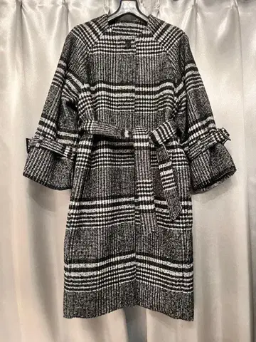 새상품 Mila Owen 소매 볼륨 노카라 코쿤 CT 벨티드