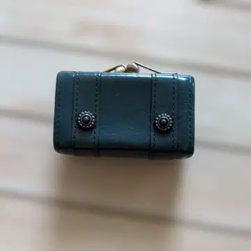 다크 그린 가죽 코인 케이스