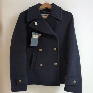 LONDON 울 피 코트 네이비