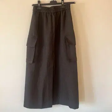 시착만 한 상품! 다크 브라운 사이드 포켓 롱 스커트