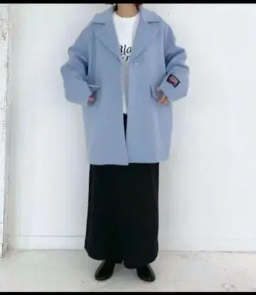 apart by lowrys 미들 기장 코트 라이트 블루