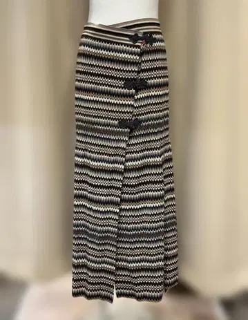 MISSONI 미쏘니 랩스커트 랩 스커트 롱 42 보더