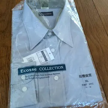 미사용 Ecosse COLLECTION XL 라이트 그레이 셔츠