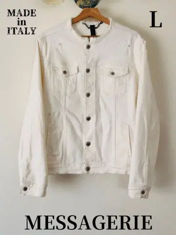 MESSAGERIE 메싸제리에 데님 자켓 화이트 L 이탈리아제 새상품급