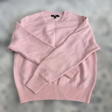 핑크 크루넥 스웨터 S