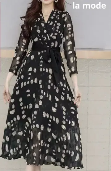 la mode 카슈쿨 쉬폰 원피스