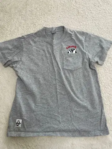 CHUMS 펭귄 자수 T셔츠 S사이즈 그레이