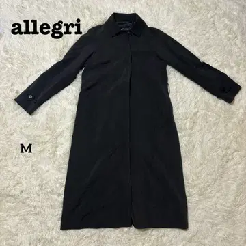 알레그리 롱 코트 울 코트 양모 M 블랙