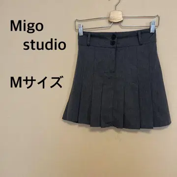 [ Migo studio ] 여성용 큐롯 미니 스커트 / 그레이 / 무지