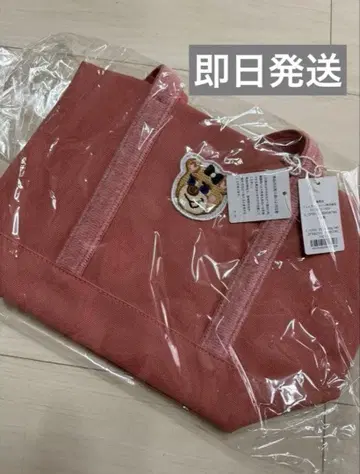 미사용 새상품 올드 테디걸 와펜 토트백 핑크 소