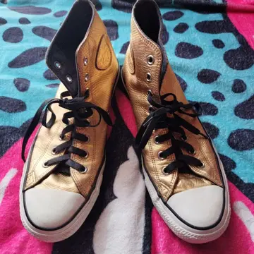 컨버스 골드 하이컷 스니커즈 레어 모델