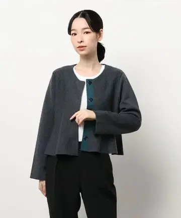 다크 그레이 노카라 자켓