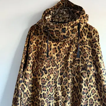 ENGINEERED GARMENTS 레오파드 무늬 살베지 후드티