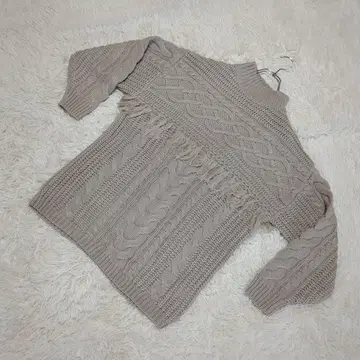 Re:EDIT 리디 하이넥 케이블 짜임 니트 미사용 택 포함