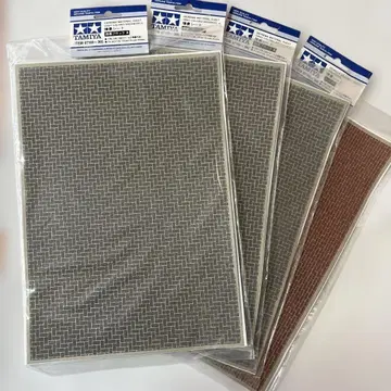 TAMIYA 디오라마 재료 시트 경치 시트 노면 블록 3개/벽돌 1개
