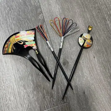 성인식 기모노 일본풍 머리 장식 세트 4점