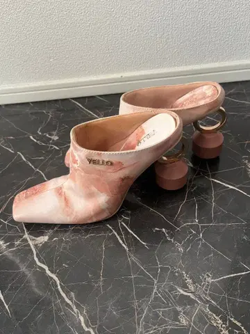 YELLO 대리석 무늬 핑크 부티