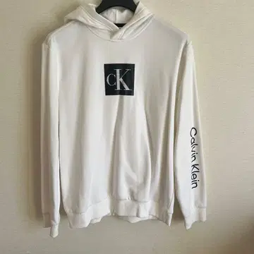 Calvin Klein 화이트 후드티 L