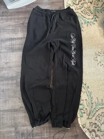 BADBLOOD 스웨트 팬츠 블랙 레이스 S