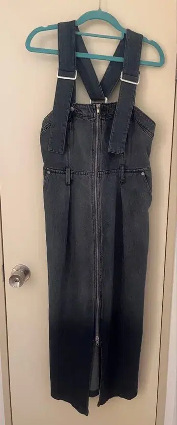 데님 오버롤 스커트