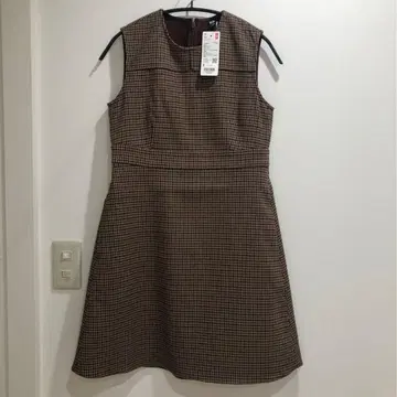 새상품 유니클로 UNIQLO 더블 페이스 미니 원피스 미니 원피스