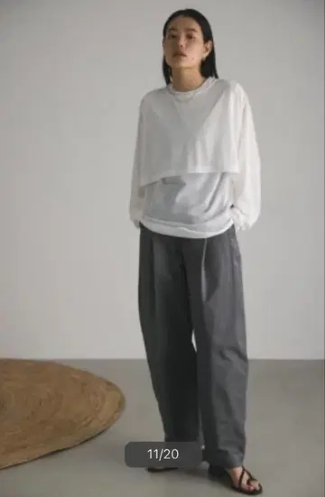 스타일 믹서 폼 코튼 팬츠 그레이