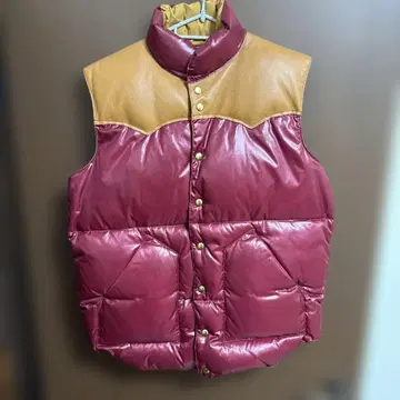 더블 웍스 다운 베스트 L 와인 새상품급