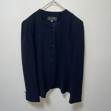 TOKYO SOIR 블랙 노카라 자켓 심플 13 LL