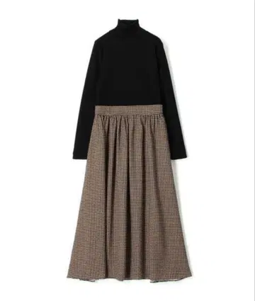 투모로우랜드 Ballsey 콤비 터틀넥 원피스