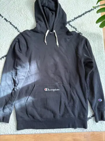 챔피언 블랙 후드티 후드 부착