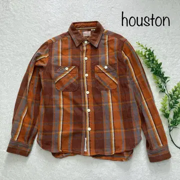 휴스턴 헤비 웨이트 셔츠 브라운 오렌지 L 사이즈