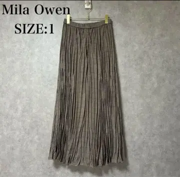 새상품 미라 오웬 Mila Owen 체크 무늬 플리츠 스커트 사이즈 1