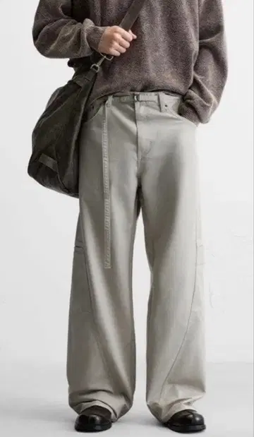 ZARA 벨트 RELAXED FIT 팬츠