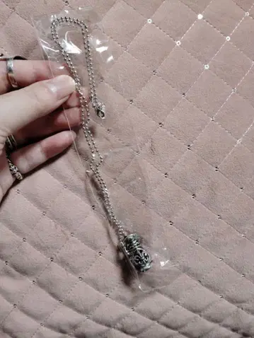 실버 플로럴 모티브 목걸이