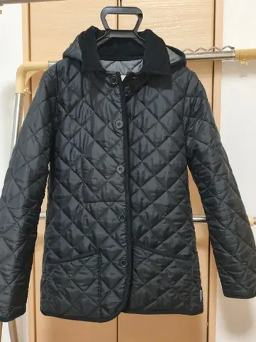 Traditional Weatherware/블랙 퀼팅 자켓