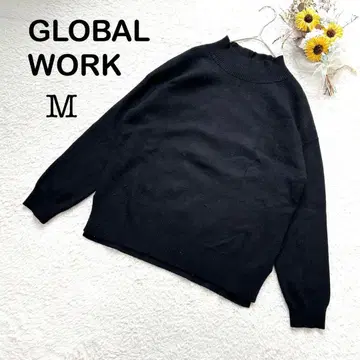 [ 글로벌 워크 ] 긴팔 니트 스웨터 블랙 계열 캐주얼 심플 M