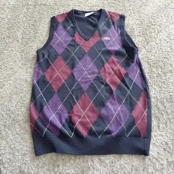 LACOSTE 다이아몬드 패턴 베스트 사이즈 3