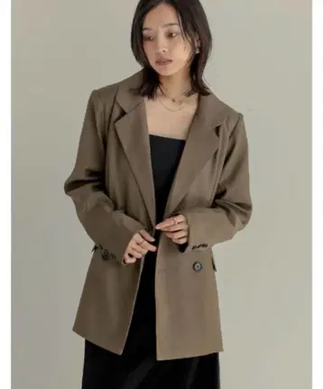 리디 더블 테일러드 자켓 브라운 M