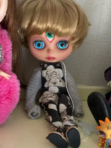 커스텀 인형 파란 눈 금발 눈알 의류는 포함되지 않습니다