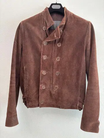 딕 비켐버그 가죽 자켓 라이더 스웨이드 M 브라운