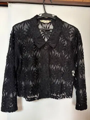 Van Tee 블랙 레이스 가디건