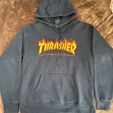 Thrasher 프레임 로고 S 블랙 스페이드 택