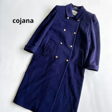 cojana 코자나 도쿄 스타일 롱 울 코트 골드 버튼 어깨 패드