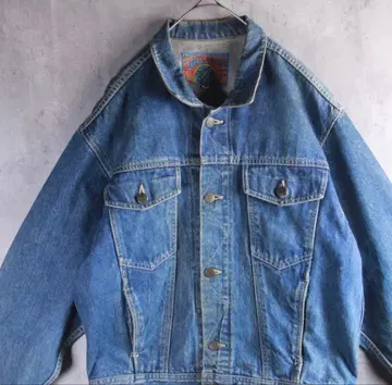 데님 자켓 지쟌 와이드 소매 빈티지 M 80's