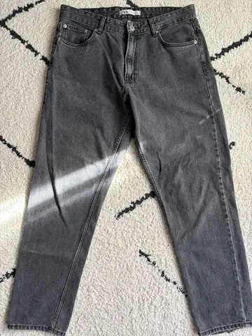 ZARA 그레이 스트레이트 데님 USA 32